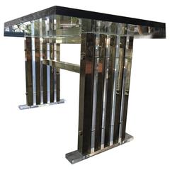 Vintage Brass Lucite Dining Table Base