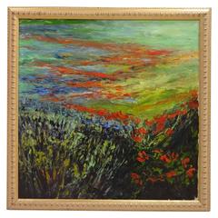 Alexander Kirk Impressionist Oil on Canvas Field of Poppies