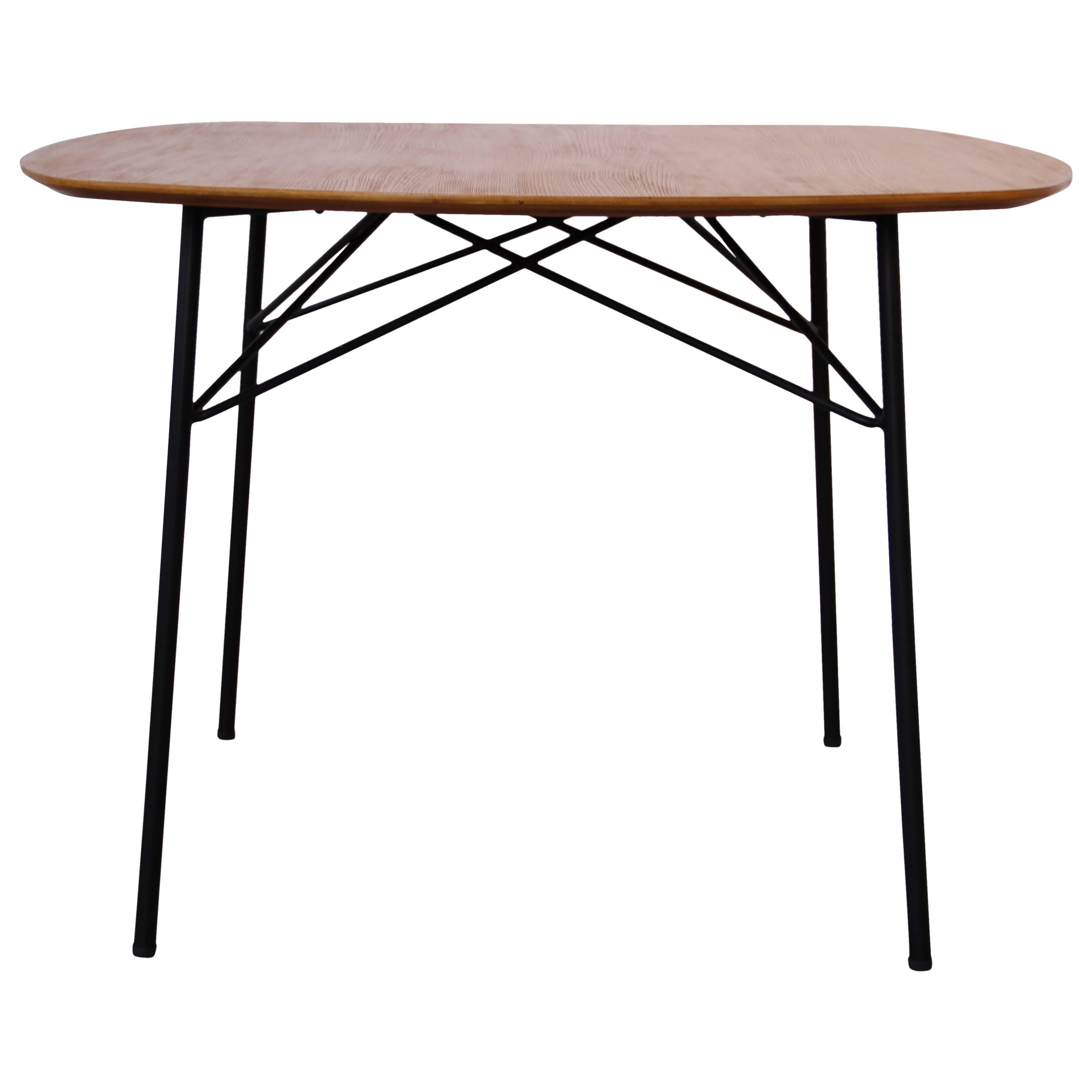 Square Table 135bis by André Simard for Meubles TV, Paris For Sale