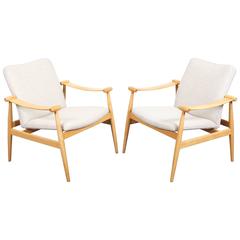Pair of Mid-Century Modern Finn Juhl Spade Chairs
