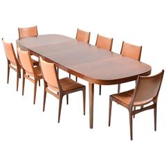 Set of 8 Dining Chairs in Rosewood by Johannes Andersen for Uldum Møbelfabrik