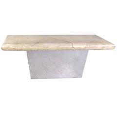 Mid-Century Modern Pedestal Console Table 9