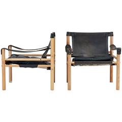 Pair of Arne Norell "Sirocco" Safari Chairs, Aneby Mobler, Sweden