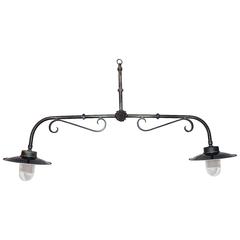 Rare 1900s Industrial Light for Pool Table or Kitchen Island Outdoor or Indoor 9