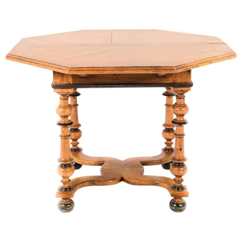 19th Century Octagonal Napoleon III Fruitwood Table
