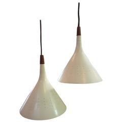 Perforated Metal Cone Pendant Lights
