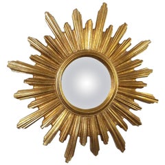 Sunburst Starburst Gilded Resin Mirror, France