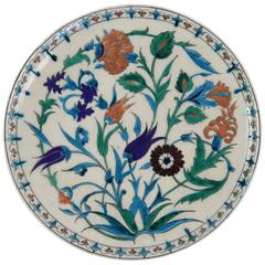 Théodore Deck (1823-1891) "Iznik" Decoration Dish