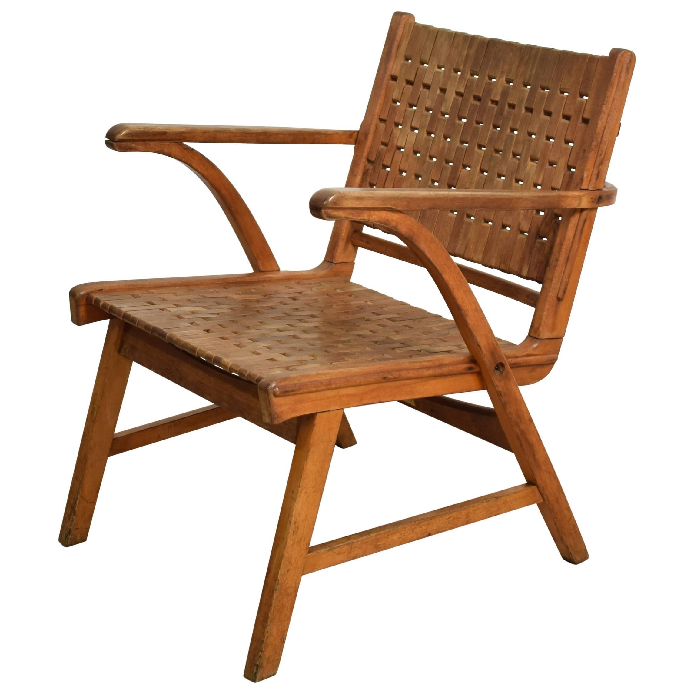 Beechwood Bauhaus Lounge Chair by Erich Dieckmann
