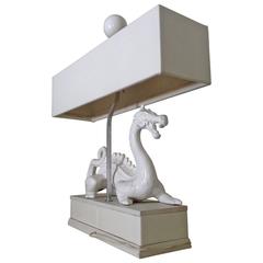 Super Chic Porcelain Dragon Table Lamp