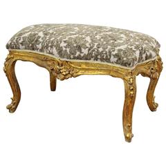 Louis XV StyleCarved and Gilded Bench