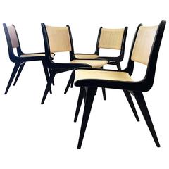 Four 1950s Domus Chairs by Heiner Schoeck