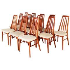 12 Danish Teak Dining Chairs from the 1960s by Niels Kofoed
