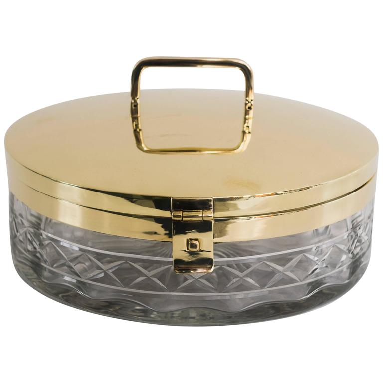 Rare Art Deco Glass Bread Box, circa 1920 For Sale at 1stDibs