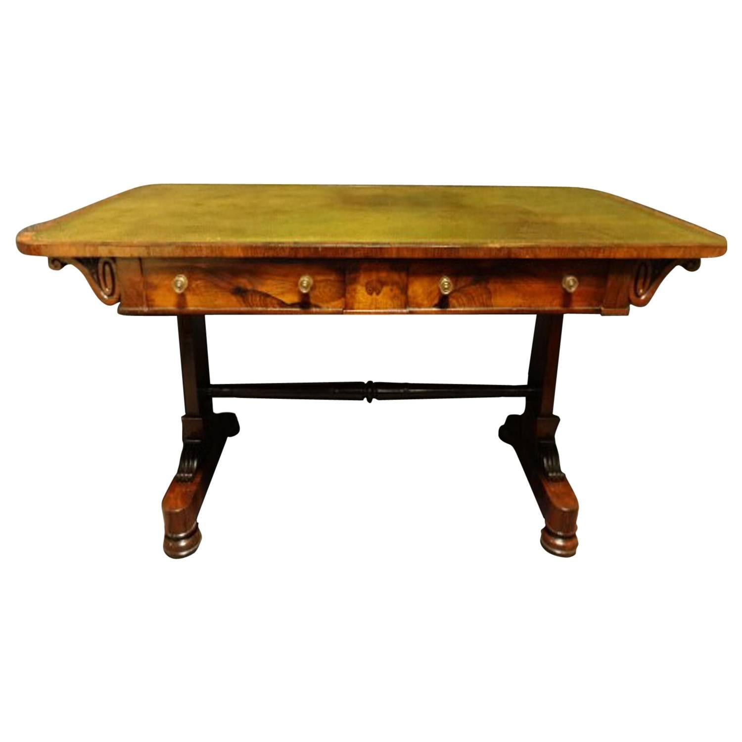 Excellent Quality Regency Rosewood Library Table