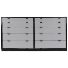 Pair of Dressers in Walnut and White Lacquer by Edward Wormley 11