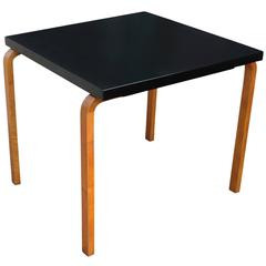 Modern Alvar Aalto Two-Toned Square Game Table