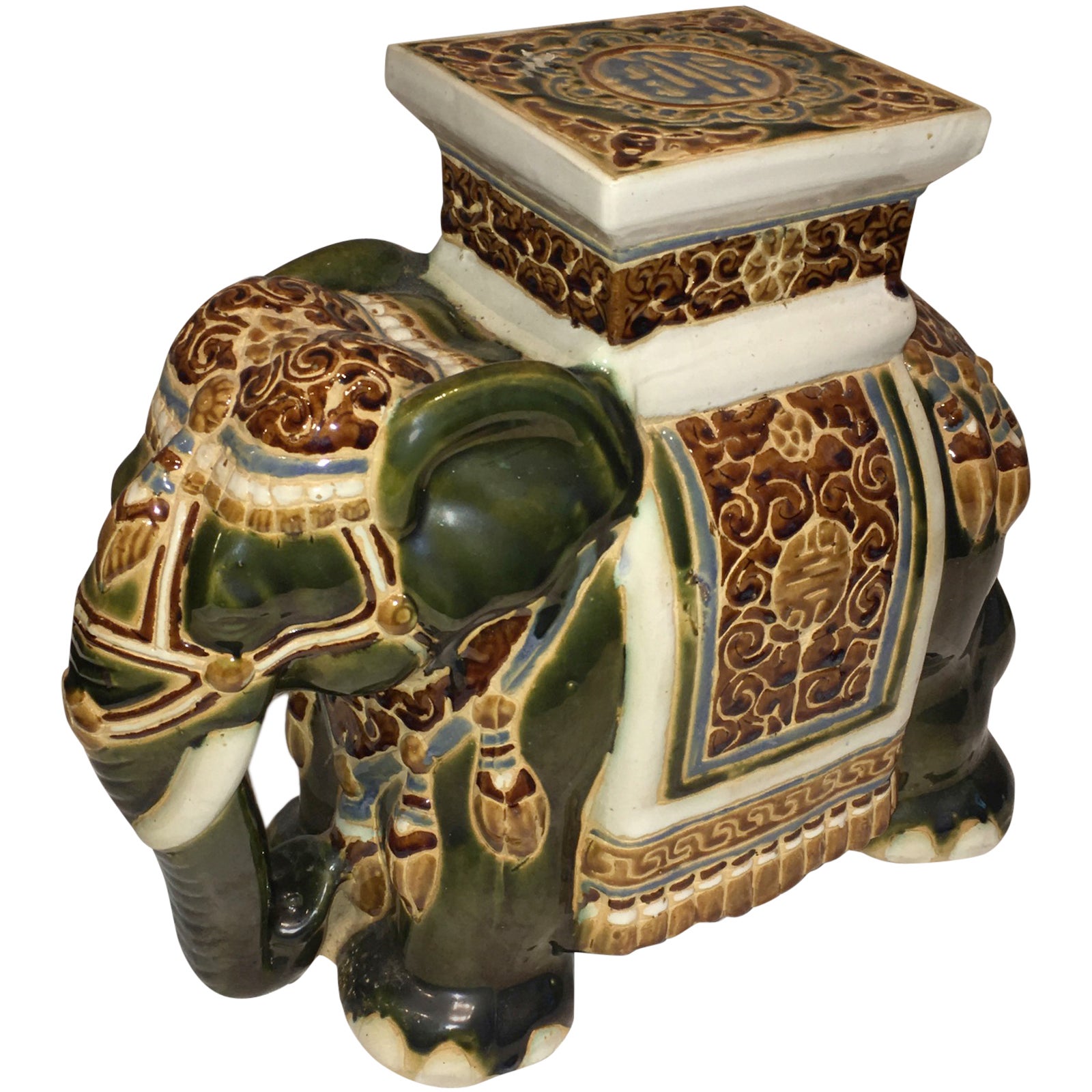 Elephant Garden Stools Side End Tables Stands Vintage Made in Vietnam