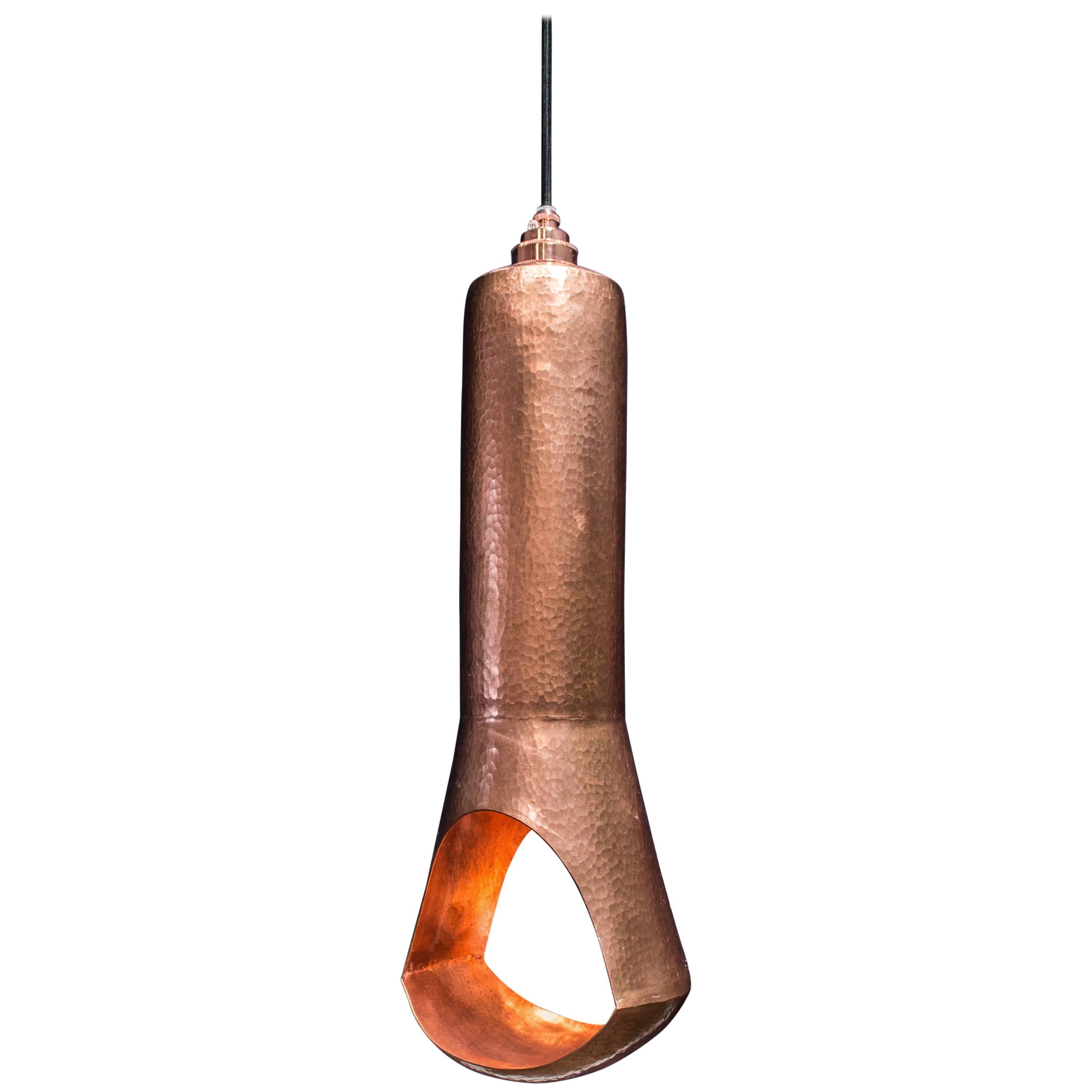 Lens, Hand Hammered Copper Lighting, Mexico For Sale