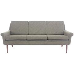 Classic Danish Modern Three Place Sofa with Teak Legs