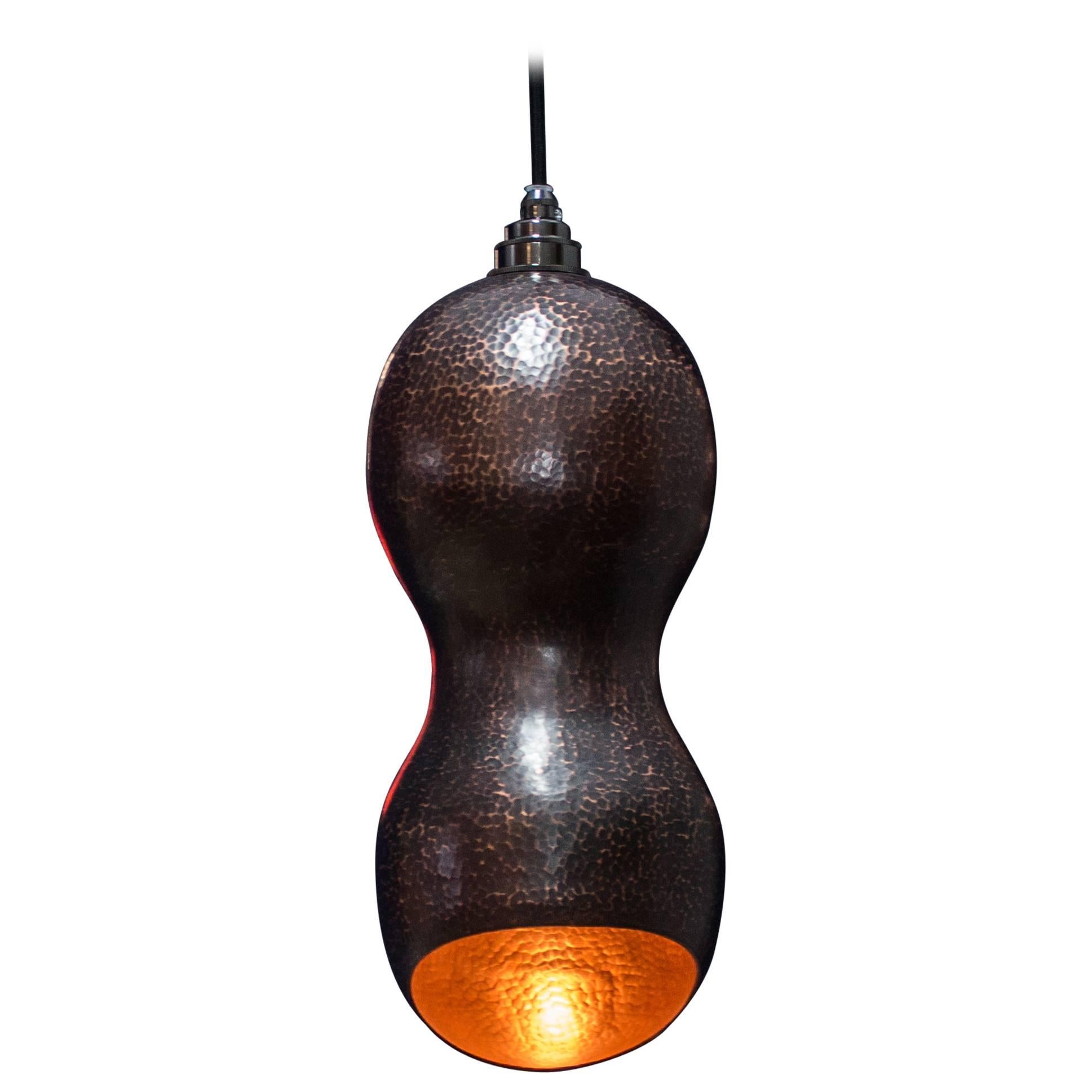 Cacahuate, Hand Hammered Copper Light, Mexico For Sale