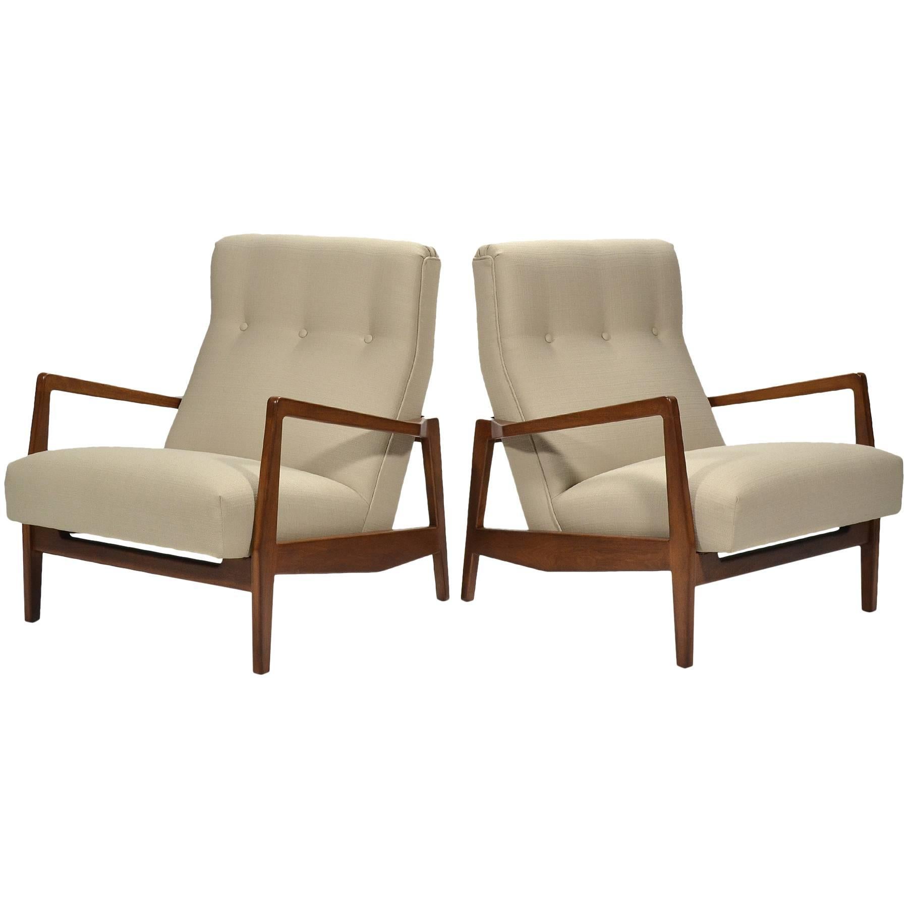 Jens Risom Pair of Lounge Chairs