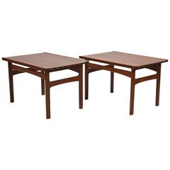Tove & Edvard Klindt-Larsen Pair of Solid Teak Side or End Tables 2