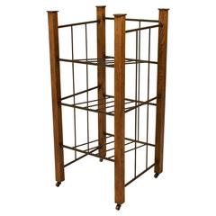 Rare Extra Large Art Deco Haagse School Magazine Stand, 1920s 6