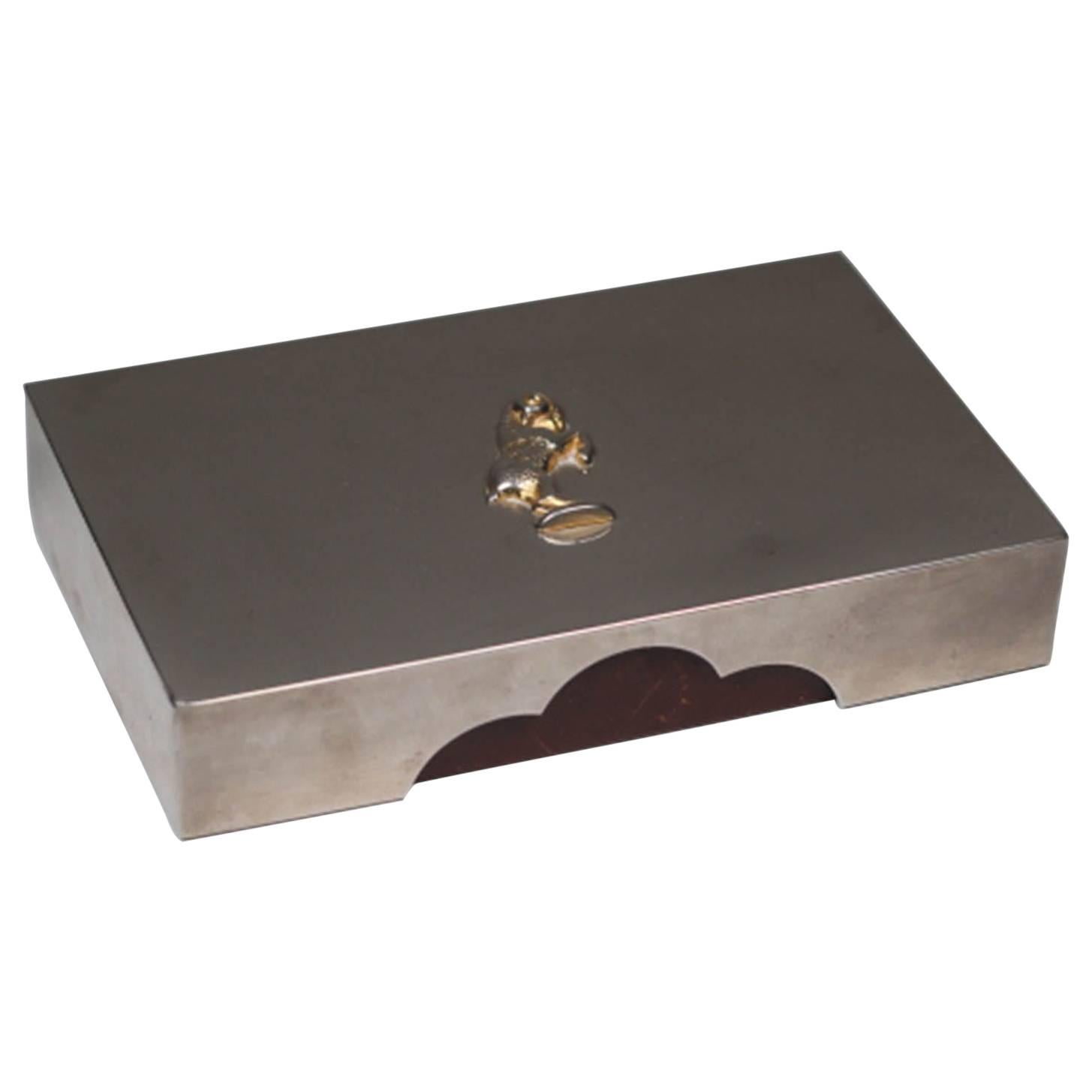 Leather Trimmed Italian Ram Jewellery Box