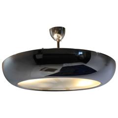 Art Deco Chrome Pendant Lamp by Josef Hurka for Napako, circa 1930 5