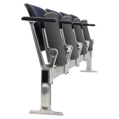 Aluminium Four-Seat Bench by Giancarlo Piretti for Castelli, 1970s 9