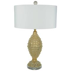 Gold Murano Vintage Table Lamp Barovier & Toso 