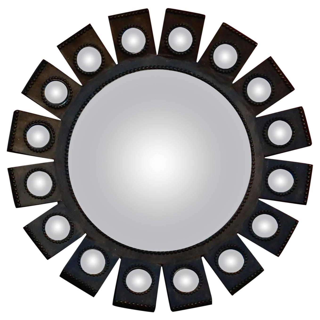 1970-1980 Convex Mirror with Its 16 Small Convex Mirrors