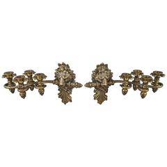 20th Century Empire Style Lion Wall Light 5