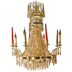 20th Century Classicist Style Swedish Ceiling Chandelier
