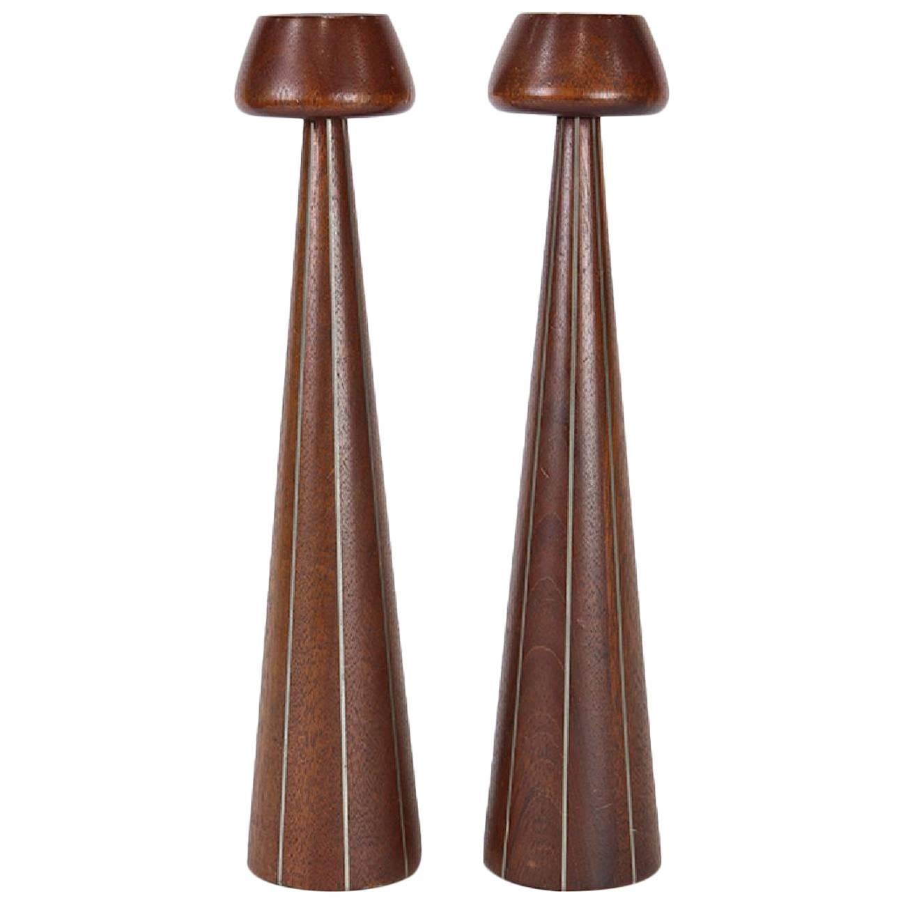 Pair of Early Candlesticks by Paul Evans and Phillip Powell