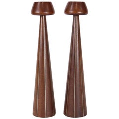 Retro Pair of Early Candlesticks by Paul Evans and Phillip Powell