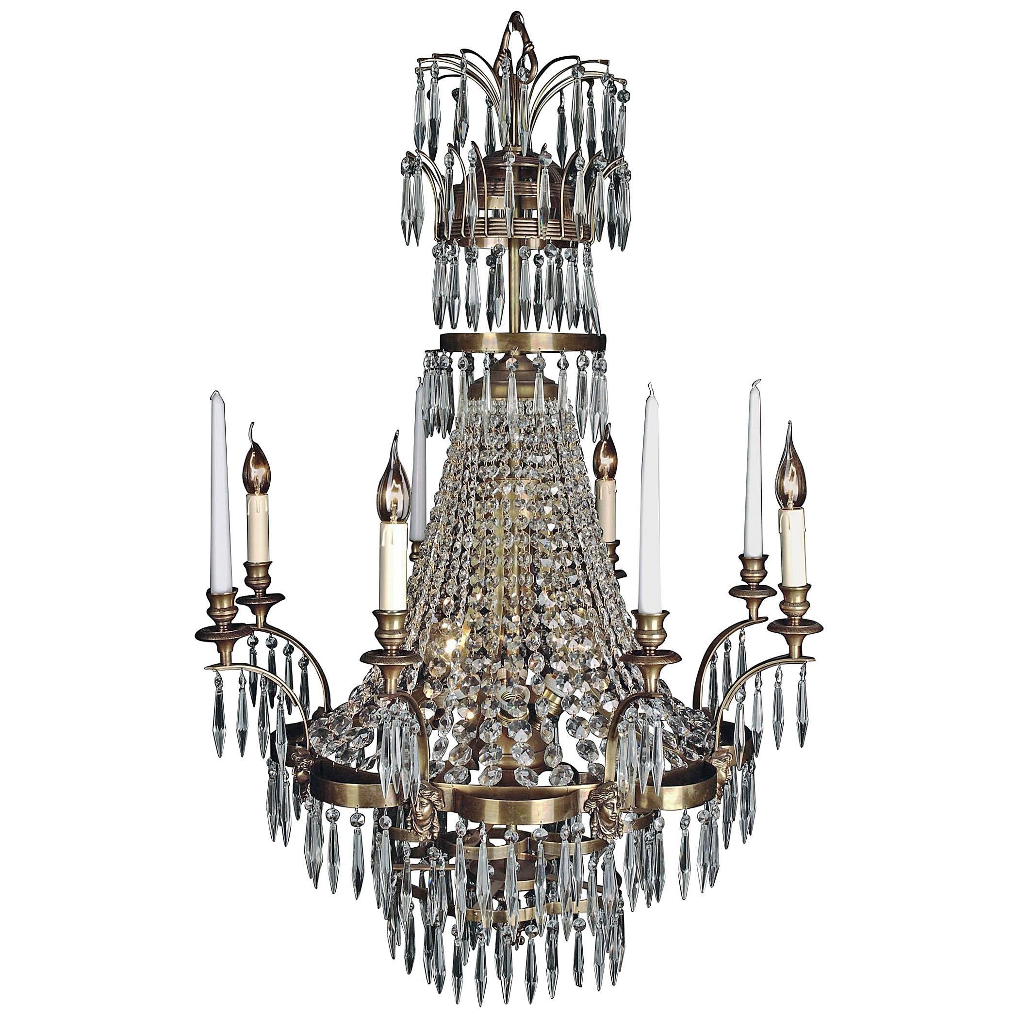 20th Century Classicist Style Swedish Ceiling Chandelier