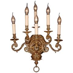 20th Century Louis XIV Style Baroque Wall Light 6