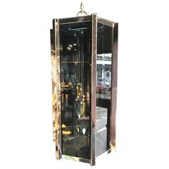 Mid-Century Chrome and Smoked Glass Lantern by Fredrick Ramond 2
