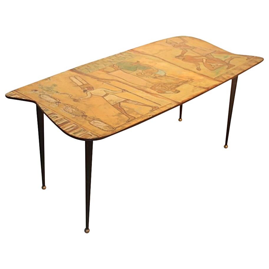 Coffee Table Italian Mid-Century Processing Decalage For Sale
