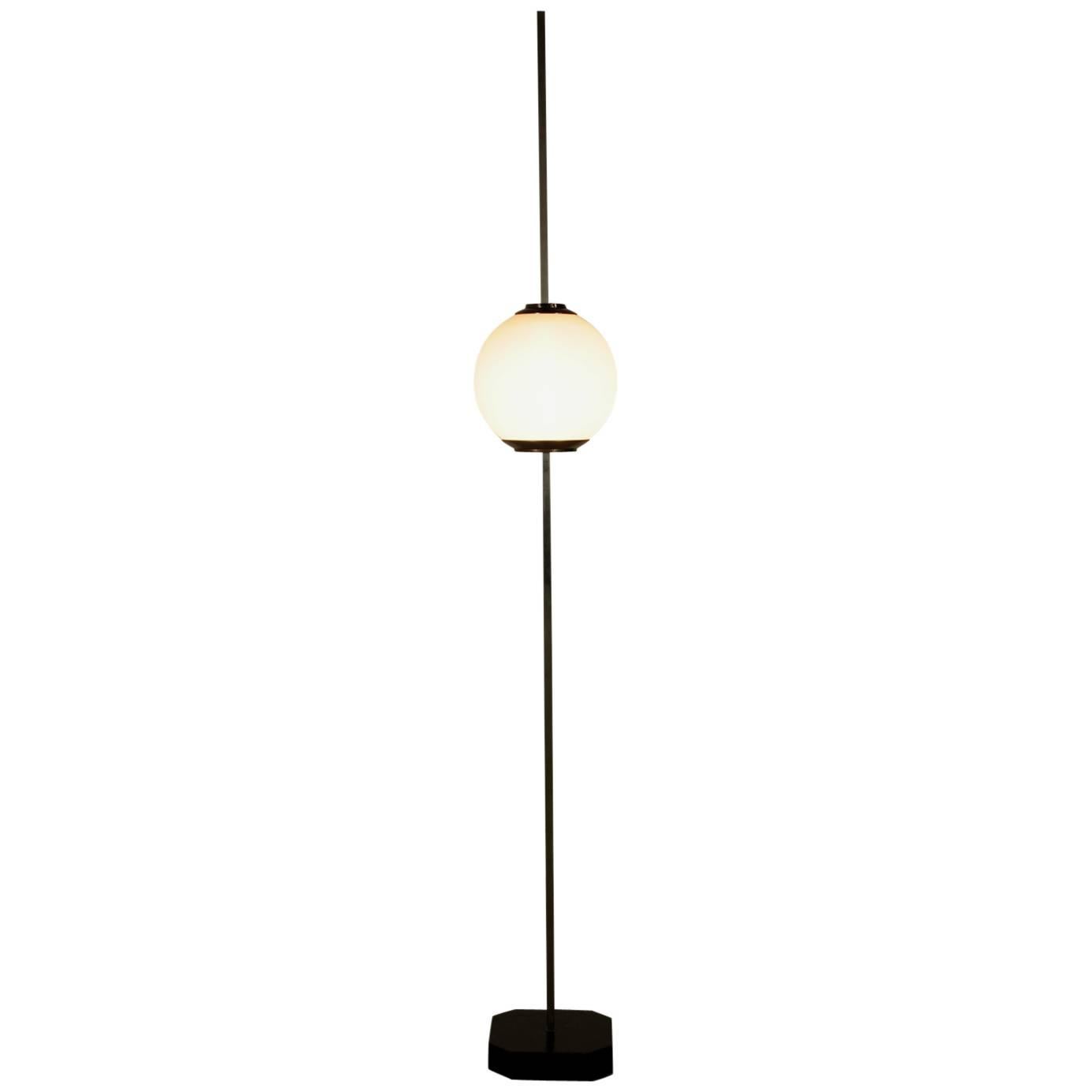 Floor Lamp by Luigi Caccia Dominioni for Azucena Marble Brass Glass Vintage