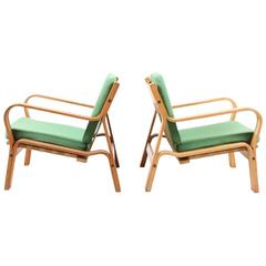 Retro Pair of Easy Chairs by Wegner