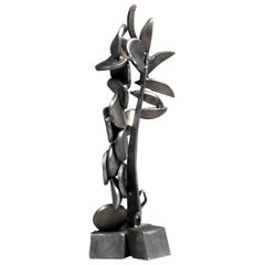 Stainless Steel Sculpture by Albert Feraud, 1970