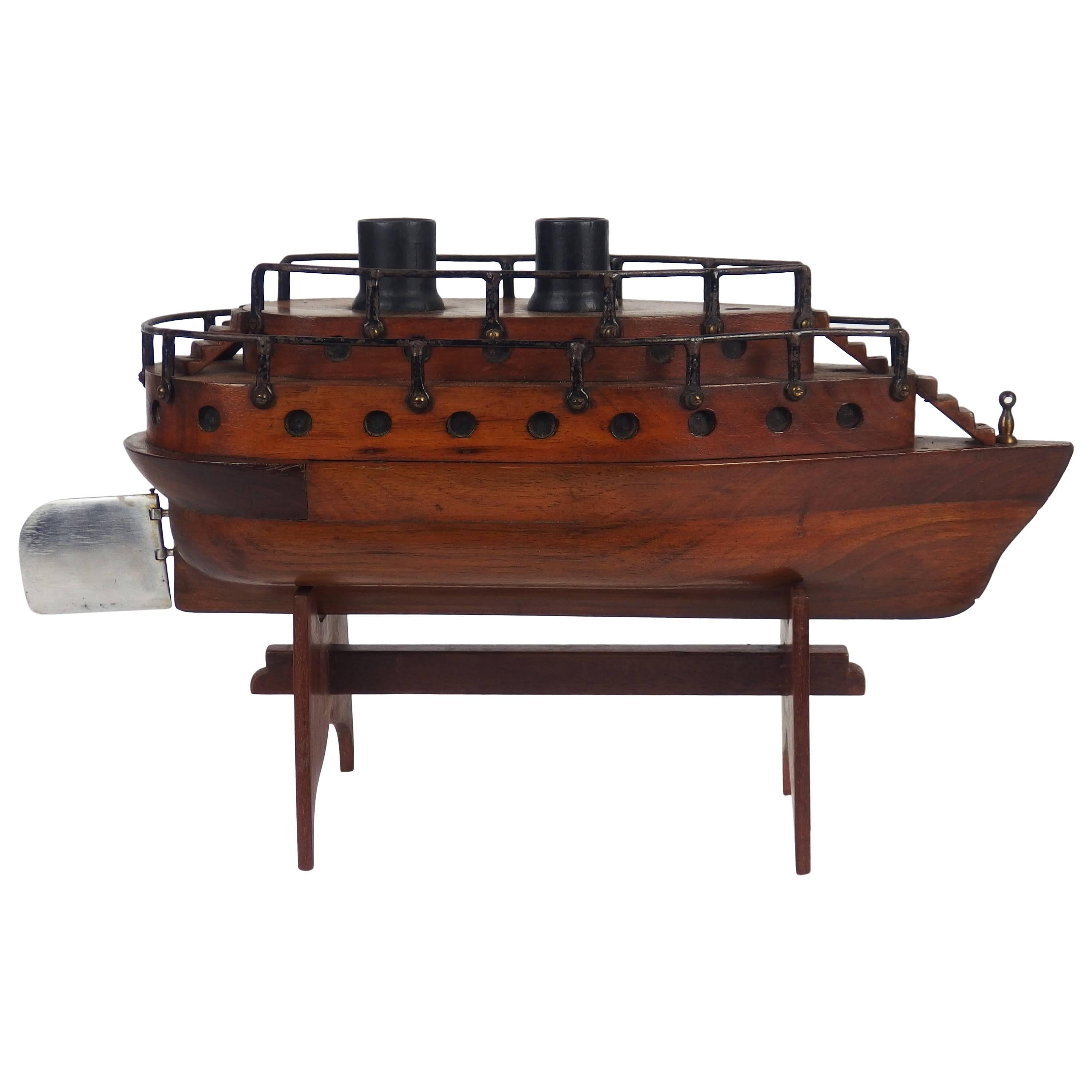 Folk Art Boat Model For Sale