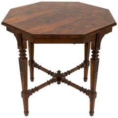 Antique Late Victorian Rio Rosewood Octagonal Occasional Table