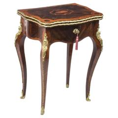 Antique French Kingwood and Rosewood Card Games Table, circa 1870