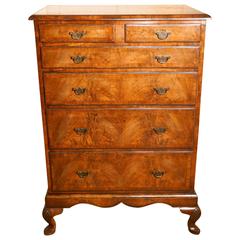 Queen Anne Style 19th Century Walnut Chest of Drawers