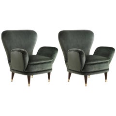 Elegantes Sesselpaar, hergestellt von Fratelli Boffi, Italien