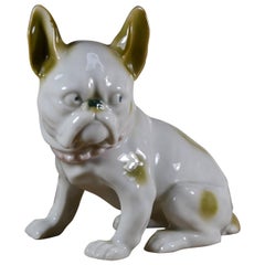  Porcelain French Bulldog Sculpture , Europe , 1930s